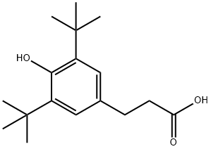 3-(3,5-Di-tert-butyl-4-hydroxyphenyl)propionic acid Structural