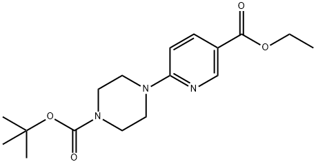 4-(5-ETHOXYCARBONYL-PYRIDIN-2-YL)-PIPERAZINE-1-CARBOXYLIC ACID TERT-BUTYL ESTER Structural