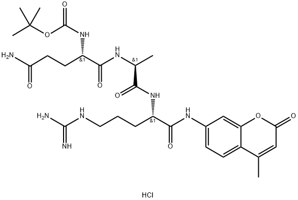 BOC-GLN-ALA-ARG-AMC HCL Structural