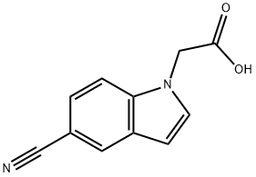 5-Cyanoindole-1-acetic acid Structural