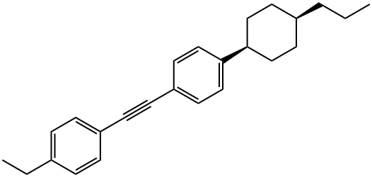 TRANS-1-(2-(4-ETHYLPHENYL)ETHYNYL)-4-(4-PROPYLCYCLOHEXYL)BENZENE Structural