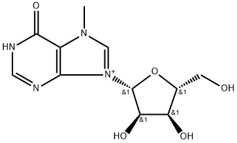 9-[(3R,4S,5R)-3,4-dihydroxy-5-(hydroxymethyl)oxolan-2-yl]-7-methyl-3H-purin-9-ium-6-one Structural