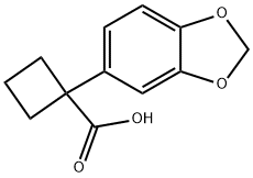 1-(2H-1,3-benzodioxol-5-yl)cyclobutane-1-carboxylic acid Structural