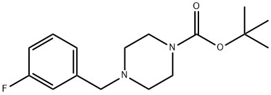 TERT-BUTYL 4-(3-FLUOROBENZYL)PIPERAZINE-1-CARBOXYLATE Structural