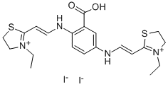 2,2'-[(2-carboxy-p-phenylene)bis(iminovinylene)]bis[3-ethyl-4,5-dihydrothiazolium] diiodide 