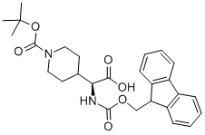 (S)-A-FMOC-D-BOC-4-PIPERIDYLGLYCINE Structural