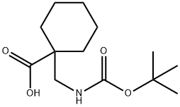 Boc-1-aminomethyl-cyclohexane carboxylic acid Structural