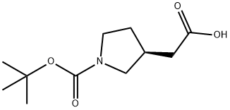 (S)-1-N-Boc-3-pyrrolidineacetic acid Structural