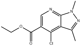 ETHYL 4-CHLORO-1,3-DIMETHYL-1H-PYRAZOLO[3,4-B]PYRIDINE-5-CARBOXYLATE Structural