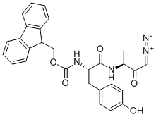 FMOC-TYR-ALA-DIAZOMETHYLKETONE Structural