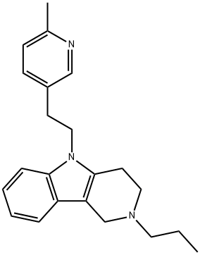 1H-Pyrido(4,3-b)indole, 2,3,4,5-tetrahydro-5-(2-(6-methyl-3-pyridyl)et hyl)-2-propyl-