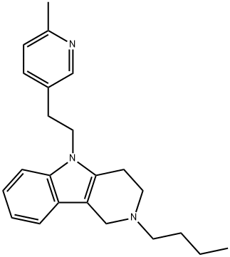 2,3,4,5-Tetrahydro-2-butyl-5-(2-(6-methyl-3-pyridyl)ethyl)-1H-pyrido(4 ,3-b)indole