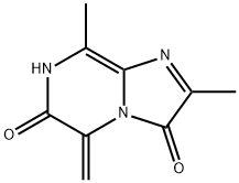 Imidazo[1,2-a]pyrazine-3,6(5H,7H)-dione, 2,8-dimethyl-5-methylene- (9CI) Structural