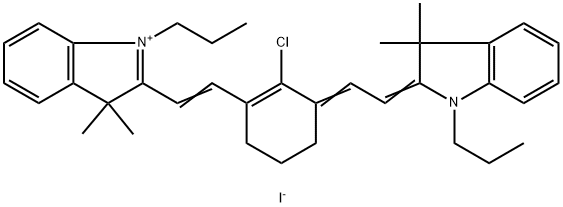 2-[2-[2-CHLORO-3-[(1,3-DIHYDRO-3,3-DIMETHYL-1-PROPYL-2H-INDOL-2-YLIDENE)ETHYLIDENE]-1-CYCLOHEXEN-1-YL]ETHENYL]-3,3-DIMETHYL-1-PROPYLINDOLIUM IODIDE Structural