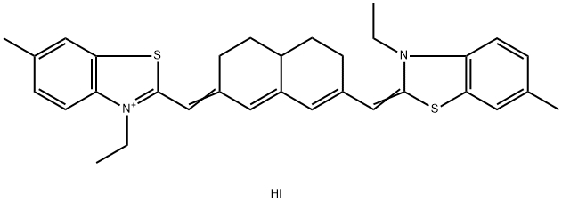 3-ETHYL-2-([7-([3-ETHYL-6-METHYL-1,3-BENZOTHIAZOL-2(3H)-YLIDENE]METHYL)-4,4A,5,6-TETRAHYDRO-2(3H)-NAPHTHALENYLIDENE]METHYL)-6-METHYL-1,3-BENZOTHIAZOL-3-IUM IODIDE