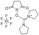 Dipyrrolidino(N-succinimidyloxy)carbenium hexafluorophosphate Structural