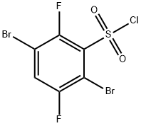 2,5-DIBROMO-3,6-DIFLUOROBENZENESULFONYL CHLORIDE Structural