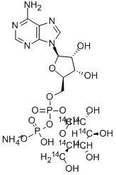 ADENOSINE 5'-DIPHOSPHO-(D-GLUCOSE-UL-14C) AMMONIUM SALT Structural