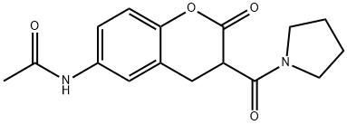 Hydrocoumarin, 6-acetamido-3-(1-pyrrolidinylcarbonyl)- Structural