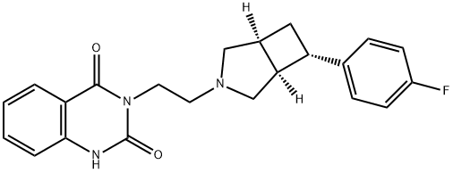 3-[2-[(1S,5S,7S)-7-(4-fluorophenyl)-3-azabicyclo[3.2.0]hept-3-yl]ethyl]-1H-quinazoline-2,4-dione