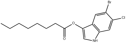 5-BROMO-6-CHLORO-3-INDOLYL CAPRYLATE Structural