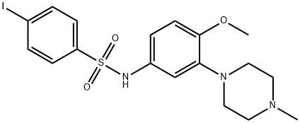 4-IODO-N-[4-METHOXY-3-(4-METHYL-1-PIPERAZINYL)PHENYL]BENZENESULFONAMIDE HYDROCHLORIDE Structural