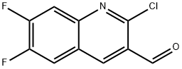 2-Chloro-6,7-difluoro-3-quinolinecarboxaldehyde Structural