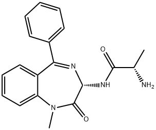 A-(S)-AMINO-N-(2,3-DIHYDRO-1-METHYL-2-OXO-5-PHENYL-1H-1,4-BENZODIAZEPIN-3-(S)-YL) PROPANAMIDE Structural