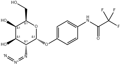 4-N-Trifluoroacetamidophenyl 2-Azido-2-deoxy-a-D-galactopyranoside Structural