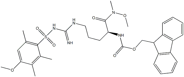 FMOC-ARG(MTR)-N(OCH3)CH3 Structural