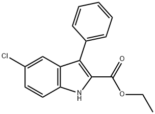 ETHYL 5-CHLORO-3-PHENYL-1H-INDOLE-2-CARBOXYLATE Structural