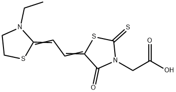 5-[(3-ETHYL-2-THIAZOLIDINYLIDENE)ETHYLIDENE]-4-OXO-2-THIOXO-3- THIAZOLIDINEACETIC ACID Structural