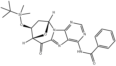 3'-O-(T-BUTYLDIMETHYLSILYL)-5'-OXO-8,5'-CYCLO-2'-DEOXYADENOSINE Structural