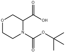 MORPHOLINE-3,4-DICARBOXYLIC ACID 4-TERT-BUTYL ESTER Structural