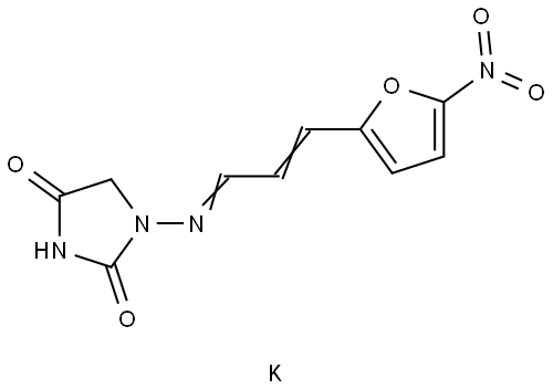 Hydantoin, 1-((3-(5-nitro-2-furyl)allylidene)amino)-, potassium salt Structural