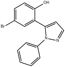 1-PHENYL-1H-5-(5'-BROMO-2'-HYDROXYPHENYL)PYRAZOLE Structural