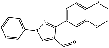 3-(2,3-DIHYDRO-BENZO[1,4]DIOXIN-6-YL)-1-PHENYL-1H-PYRAZOLE-4-CARBALDEHYDE Structural