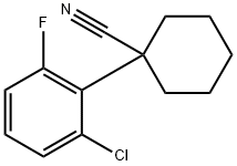 1-(2-CHLORO-6-FLUOROPHENYL)CYCLOHEXANECARBONITRILE, 97 Structural