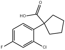 1-(2-CHLORO-4-FLUOROPHENYL)CYCLOPENTANECARBOXYLIC ACID, 98 Structural