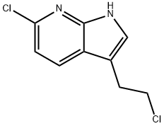 1H-Pyrrolo[2,3-b]pyridine, 6-chloro-3-(2-chloroethyl)- Structural