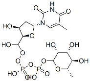 [hydroxy-[[(2R,3S,5R)-3-hydroxy-5-(5-methyl-2,4-dioxopyrimidin-1-yl)oxolan-2-yl]methoxy]phosphoryl] [(3R,4R,5R,6S)-3,4,5-trihydroxy-6-methyloxan-2-yl] hydrogen phosphate