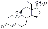 13-Ethyl-10,17-dihydroxy-18,19-dinor-17α-pregn-4-en-20-yn-3-one Structural