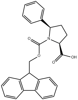 (2S,5R)-FMOC-5-PHENYL-PYRROLIDINE-2-CARBOXYLIC ACID Structural