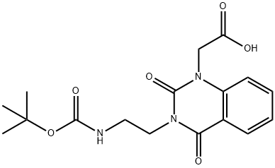 BOC-3-(2-AMINOETHYL)-1-CARBOXYMETHYL-QUINAZOLINE-2,4-DIONE Structural