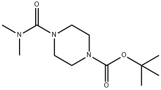 tert-Butyl 4-(dimethylcarbamoyl)piperazine-1-carboxylate, 1-(tert-Butoxycarbonyl)-4-(dimethylcarbamoyl)piperazine Structural