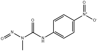 1-Methyl-3-(p-nitrophenyl)-1-nitrosourea Structural