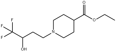 ETHYL 1-(4,4,4-TRIFLUORO-3-HYDROXYBUTYL)PIPERIDINE-4-CARBOXYLATE Structural