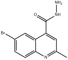 6-bromo-2-methylquinoline-4-carbohydrazide Structural