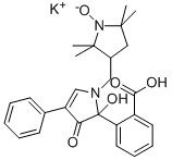 5-(2-CARBOXYPHENYL)-5-HYDROXY-1-((2,2,5,5-TETRAMETHYL-1-OXYPYRROLIDIN-3-YL)-METHYL)-3-PHENYL-2-PYRROLIN-4-ONE, POTASSIUM SALT