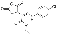 ETHYL 3-(4-CHLOROANILINE)-2-(2,5-DIOXOTETRAHYDROFURAN-3-YL)BUT-2-ENOATE